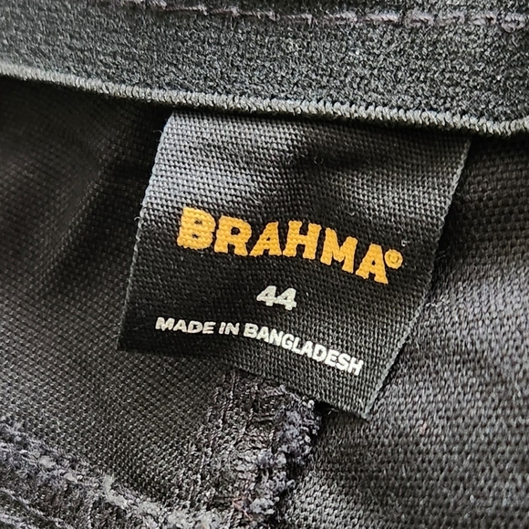 🩳 Brahma Men’s Black Canvas Shorts Size 44 – NWT, 9” Inseam Relaxed Fit - Picture 12 of 13